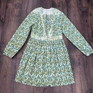 Stylish Green and Yellow Dress